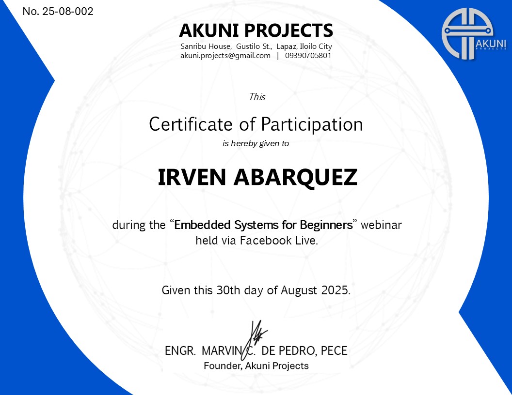 Certificate 1